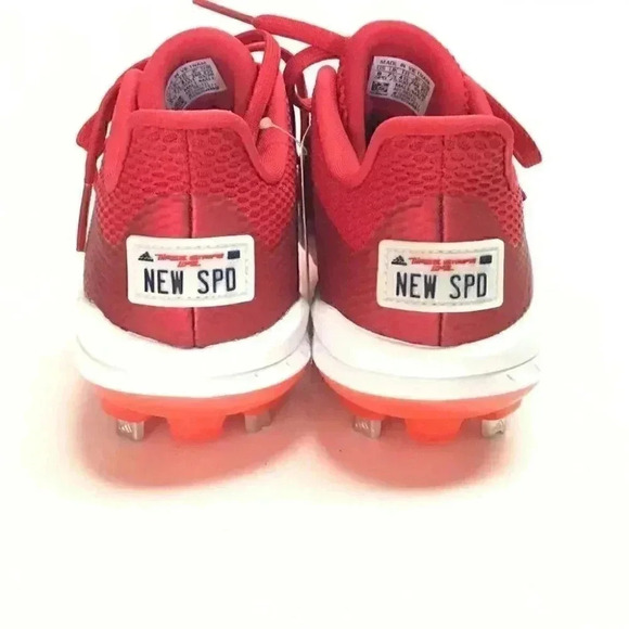 Adidas Adizero Baseball Cleats Mens 7.5D Red Afterburner 6 Speed Trap Shoes - Picture 6 of 8